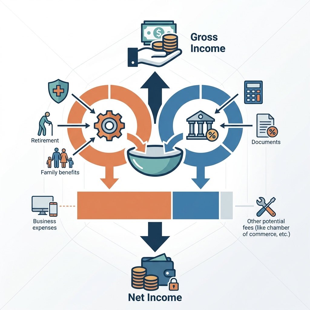 Infographie charges micro-entreprise freelance