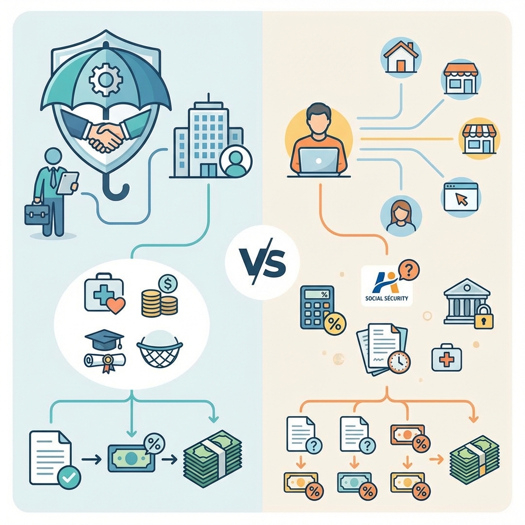 Infographie portage salarial vs micro-entreprise