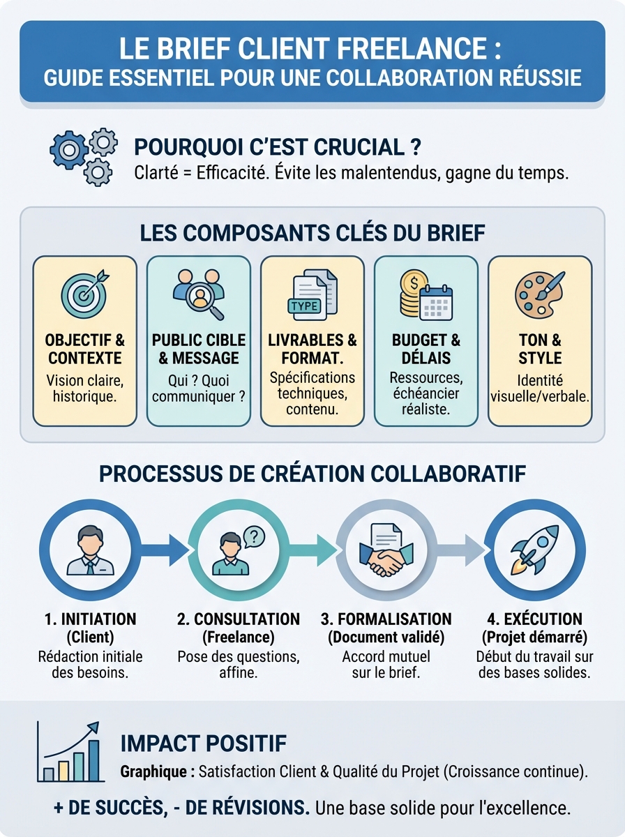 Infographie brief client freelance
