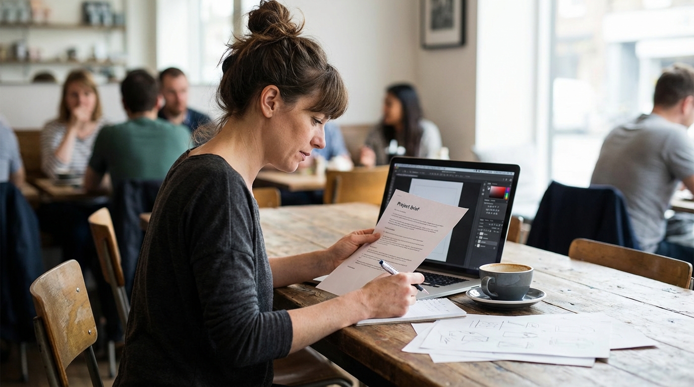 brief client freelance en situation réelle