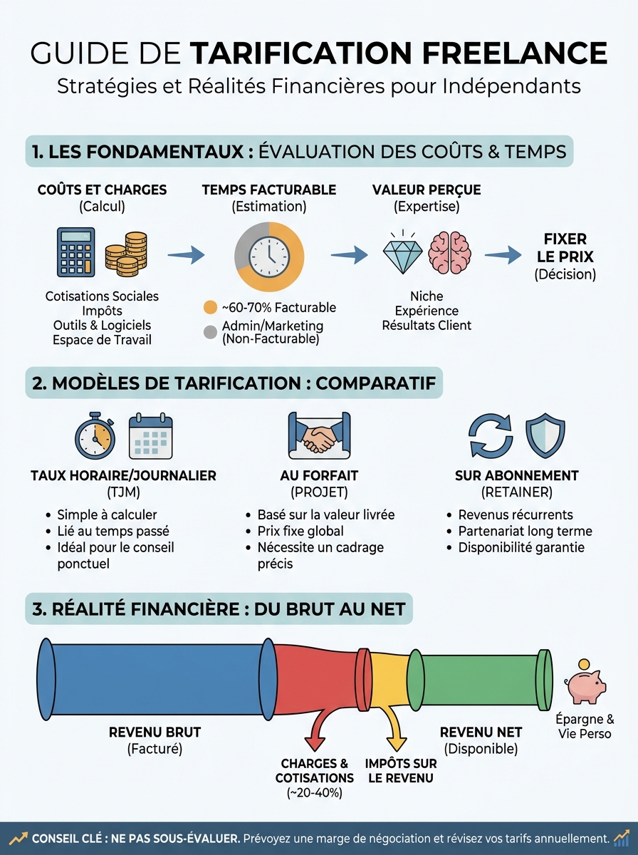 Infographie tarification freelance